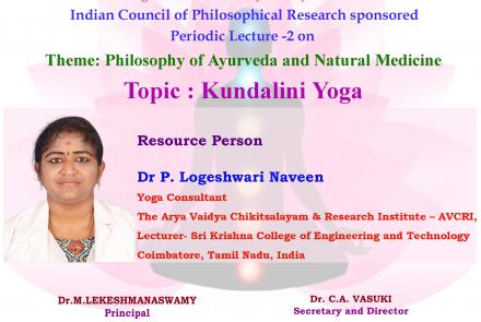 Indian Council of Philosophical Research sponsored Periodic Lecture -2